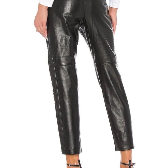 Camila Coelho Cady Black Leather pants - size small- BNWT - Picture 2 of 3
